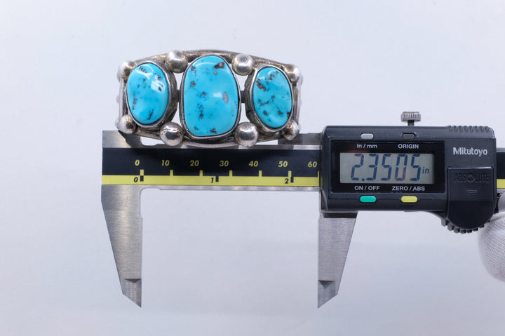 Sterling Silver Stormy Mountain Turquoise Cuff Bracelet