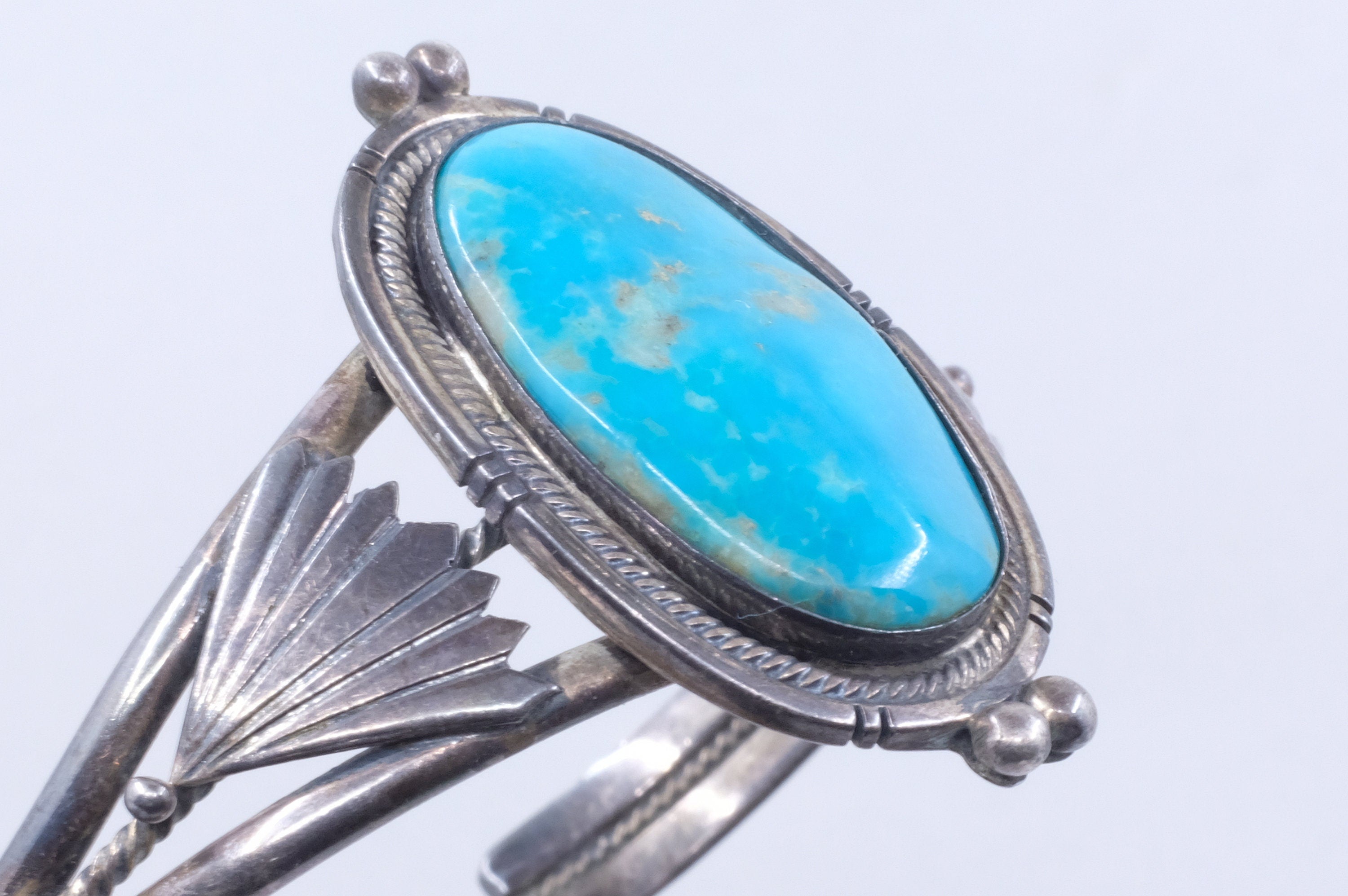 Sterling Silver Turquoise Navajo Cuff Bracelet