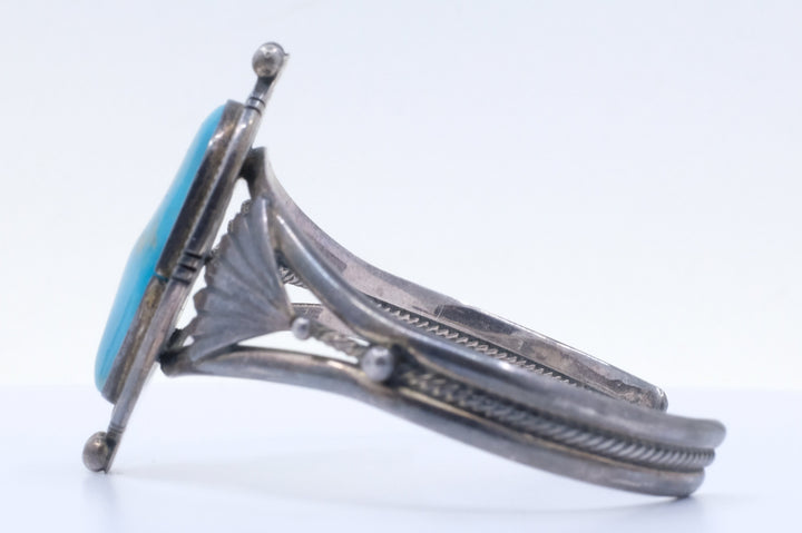 Sterling Silver Turquoise Navajo Cuff Bracelet