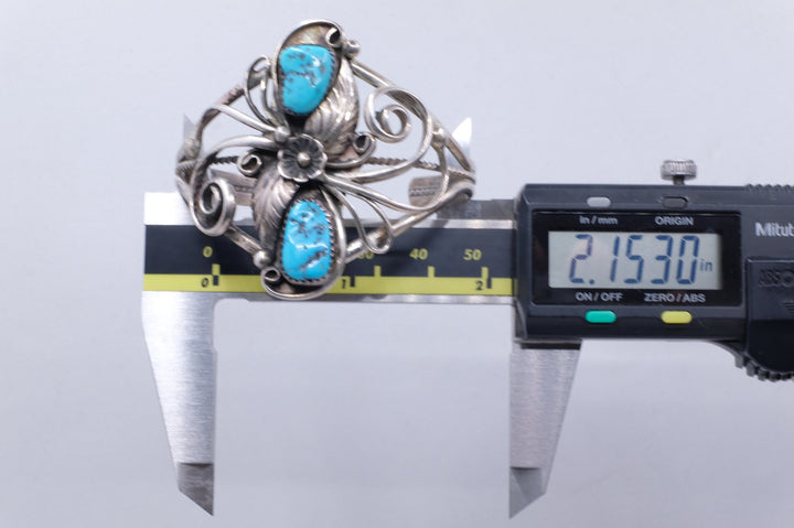 Sterling Silver Turquoise Navajo Cuff Bracelet