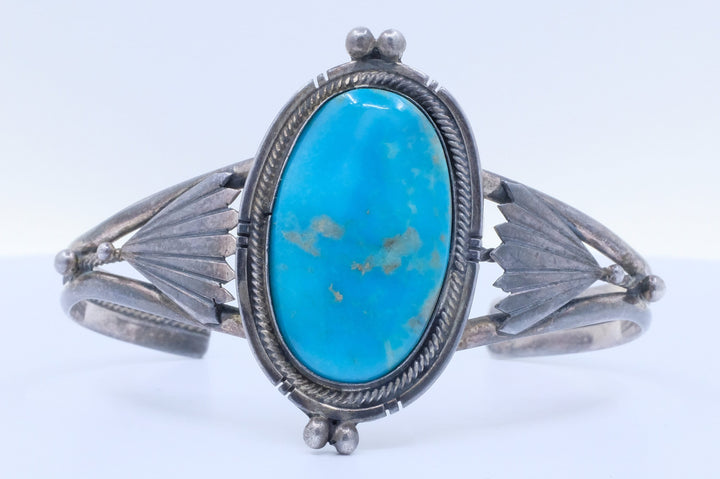 Sterling Silver Turquoise Navajo Cuff Bracelet