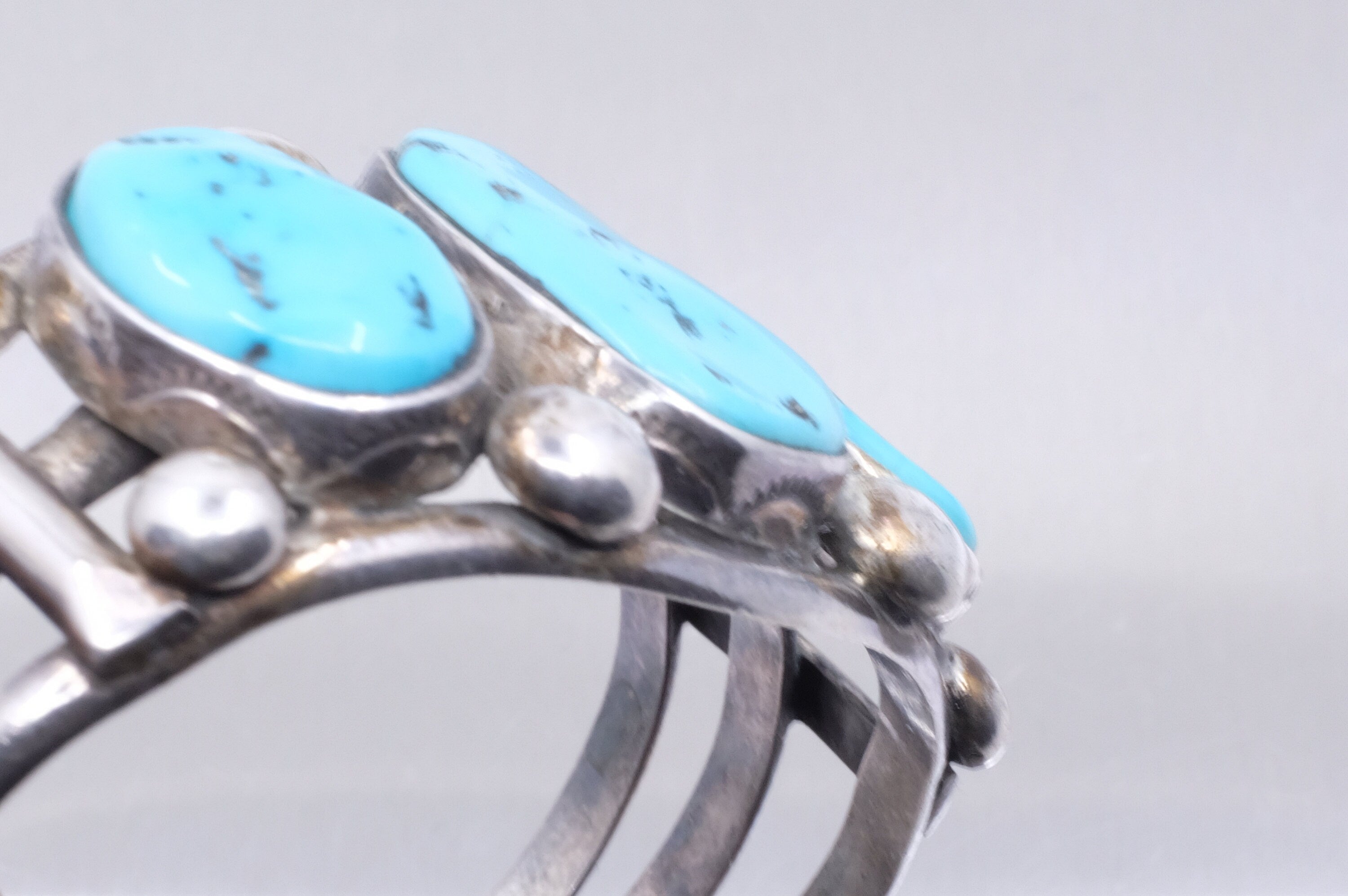 Sterling Silver Stormy Mountain Turquoise Cuff Bracelet