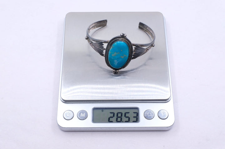 Sterling Silver Turquoise Navajo Cuff Bracelet