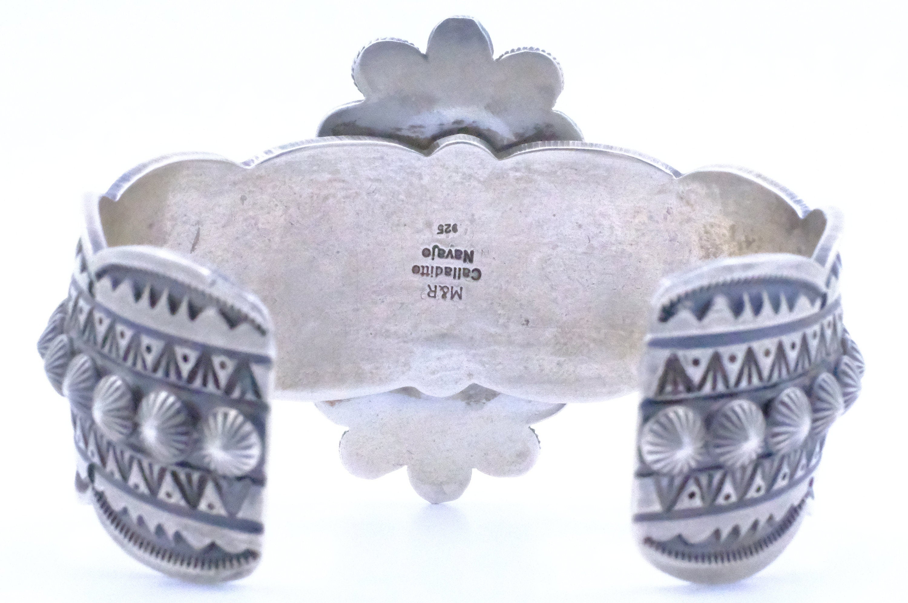Sterling Silver Royston Turquoise M&R Calladitto Navajo Cuff Bracelet