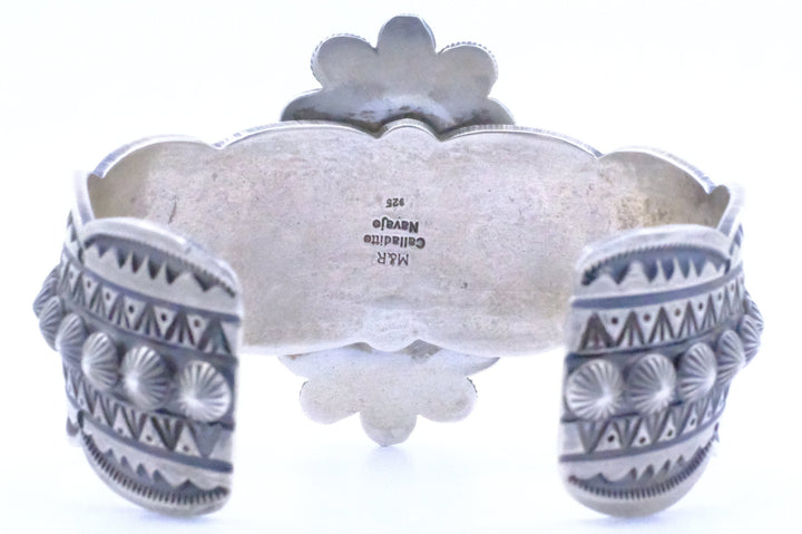 Sterling Silver Royston Turquoise M&R Calladitto Navajo Cuff Bracelet