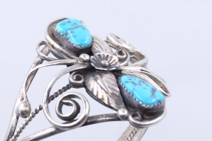 Sterling Silver Turquoise Navajo Cuff Bracelet