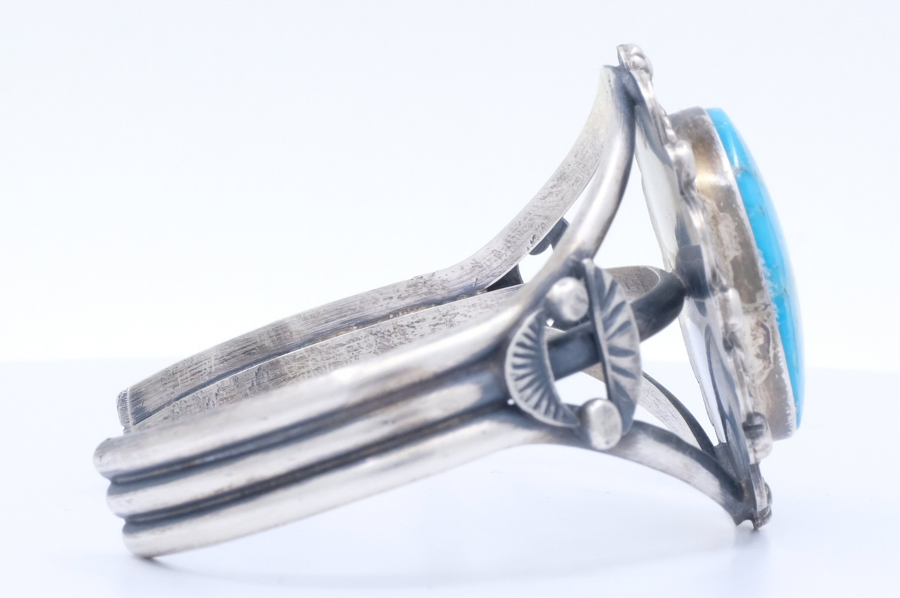 Sterling Silver Turquoise Betta Lee Navajo Cuff Bracelet