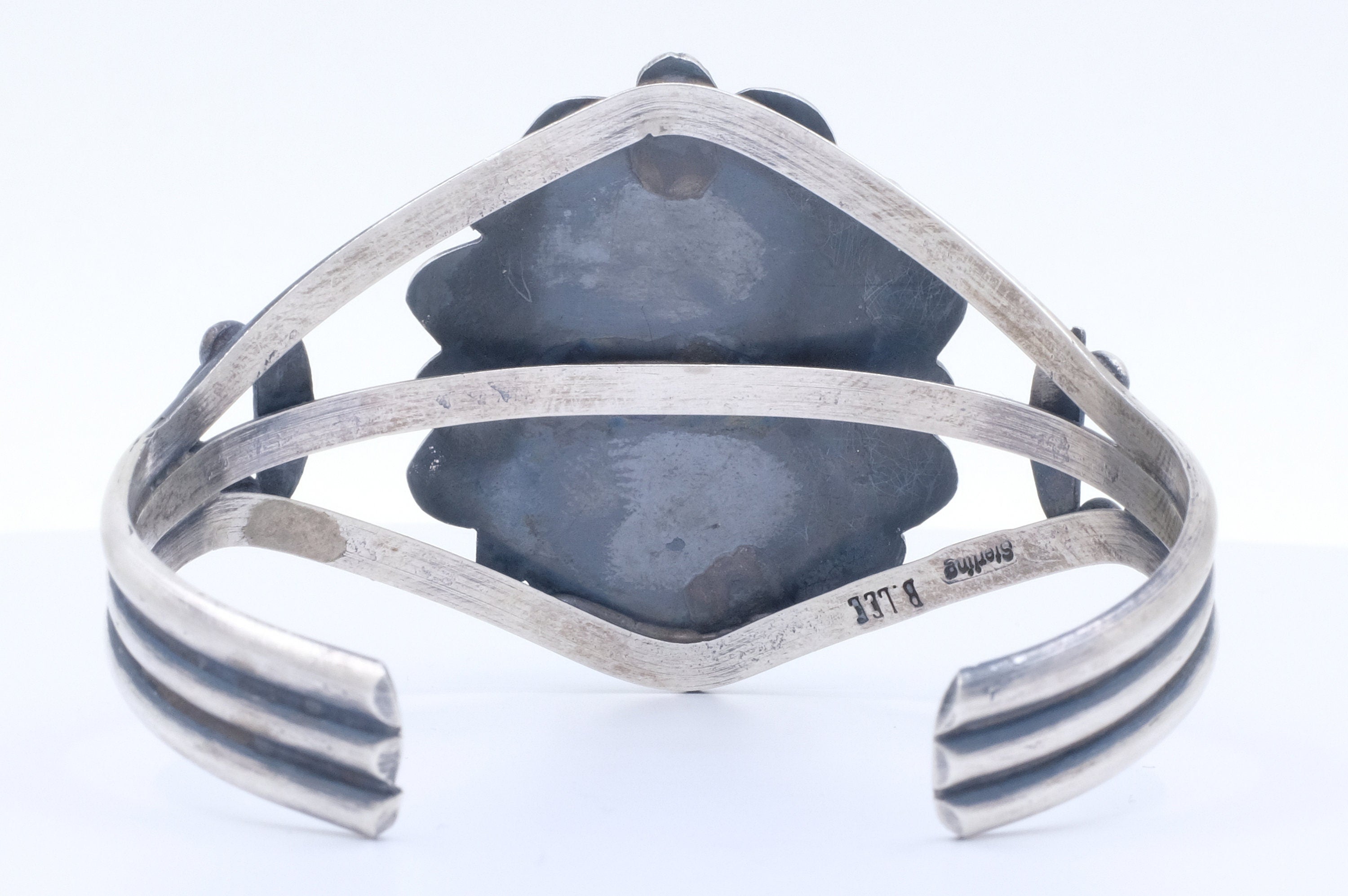 Sterling Silver Turquoise Betta Lee Navajo Cuff Bracelet