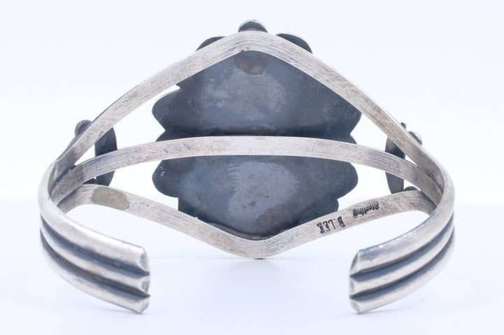 Sterling Silver Turquoise Betta Lee Navajo Cuff Bracelet