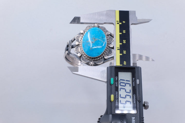 Sterling Silver Turquoise Betta Lee Navajo Cuff Bracelet