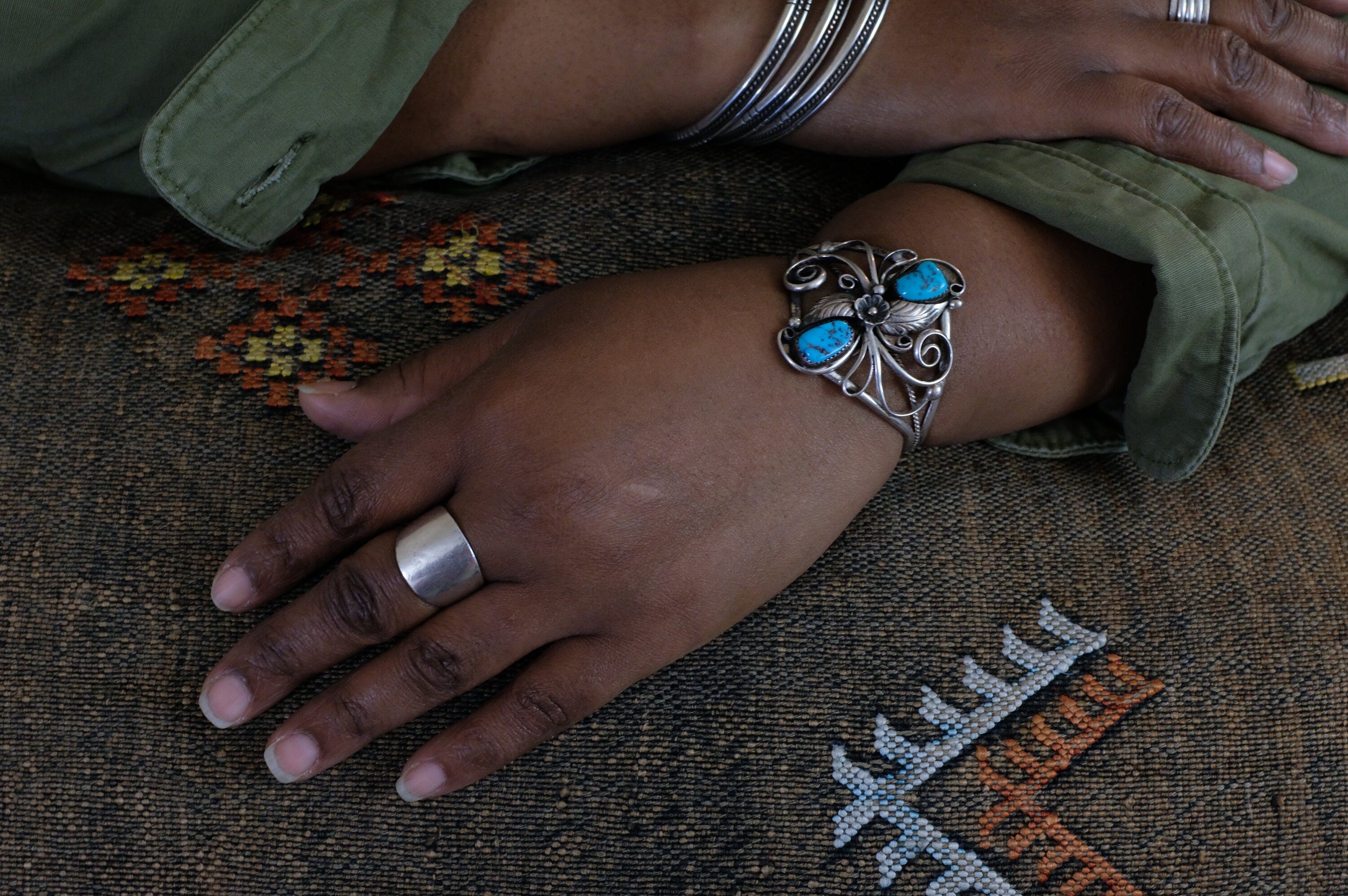 Sterling Silver Turquoise Navajo Cuff Bracelet