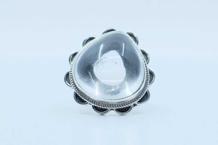 Sterling Silver Clear Quartz Ring