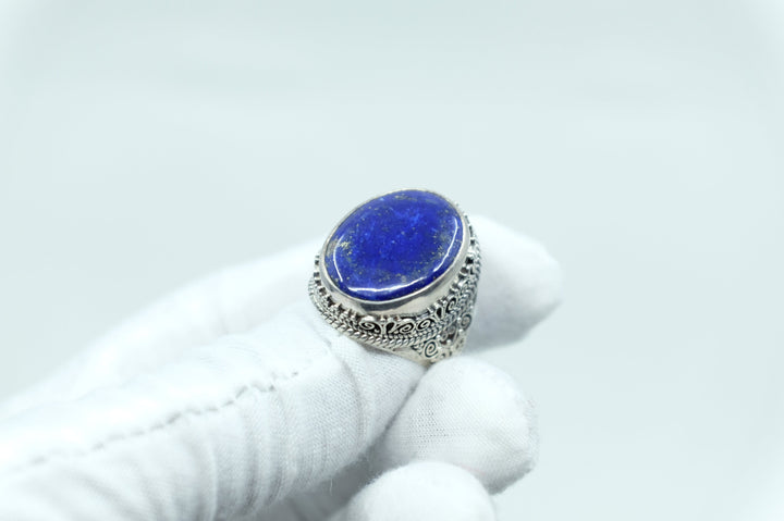 Sterling Silver Balinese Lapis Ring