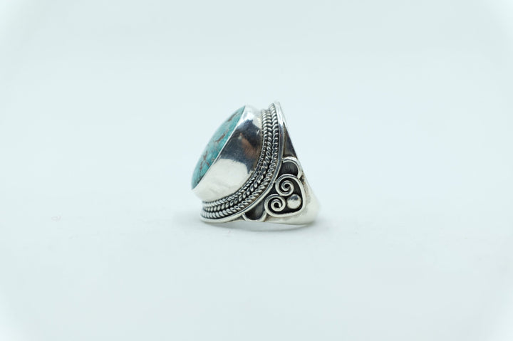 Sterling Silver Turquoise Tibetan Ring