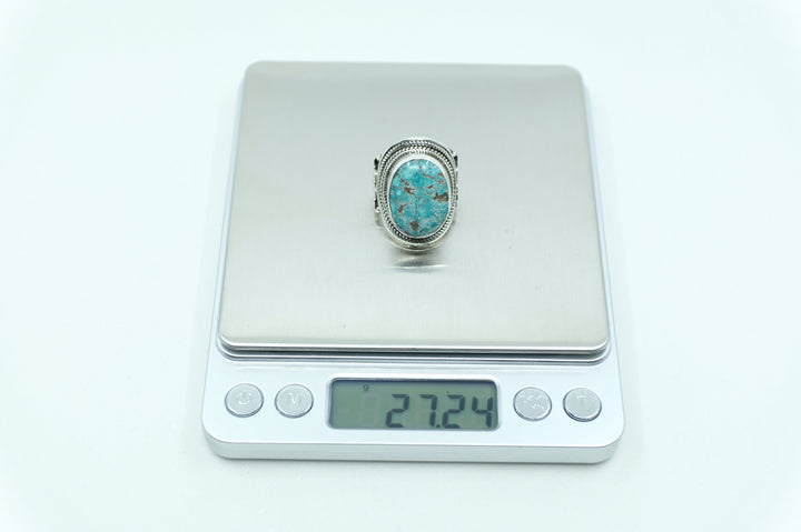 Sterling Silver Turquoise Tibetan Ring