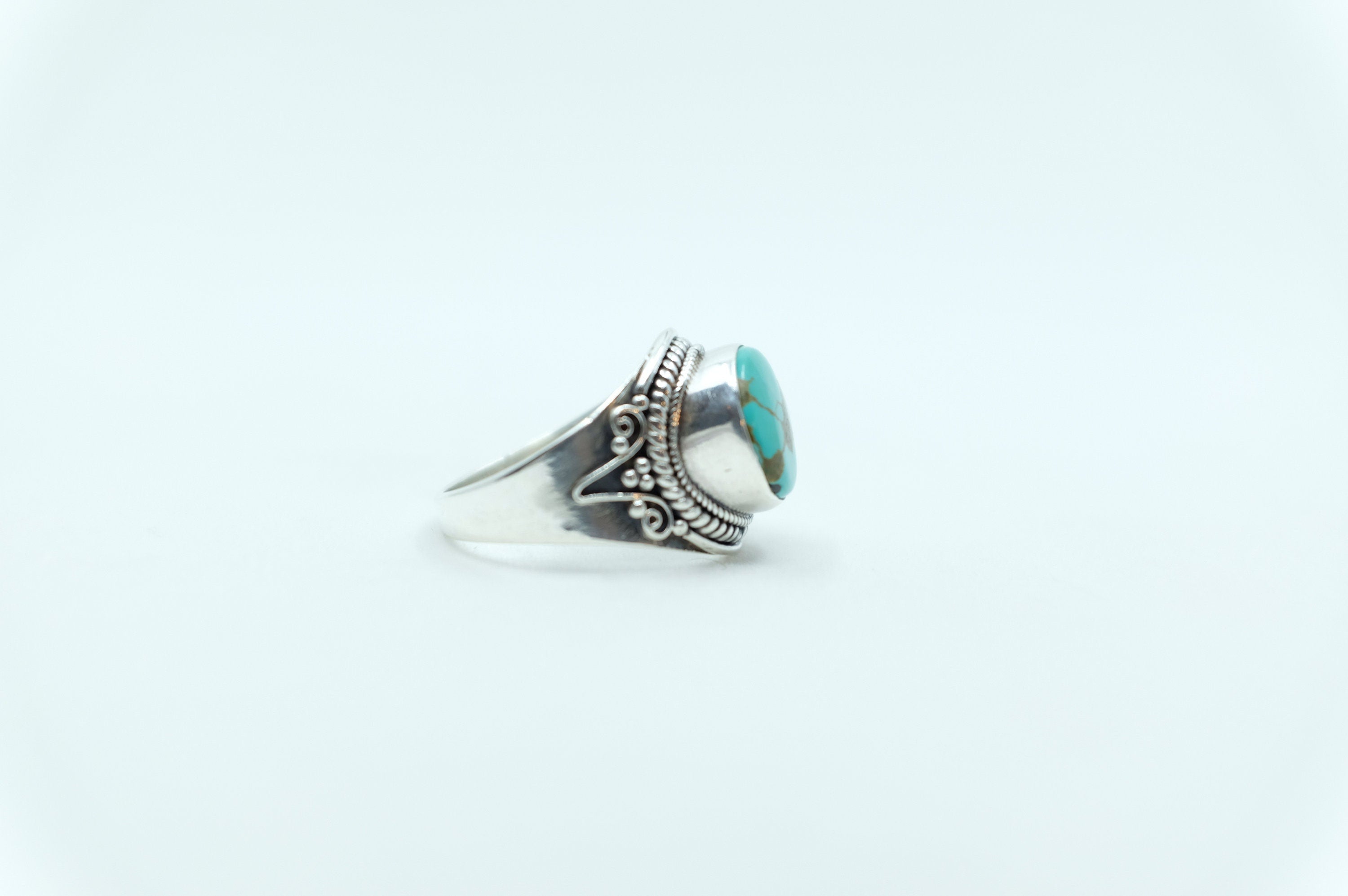 Sterling Silver Turquoise Balinese Ring