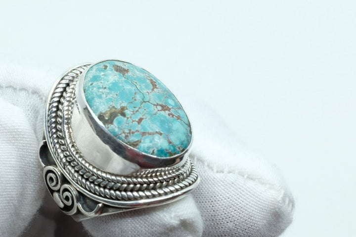 Sterling Silver Turquoise Tibetan Ring