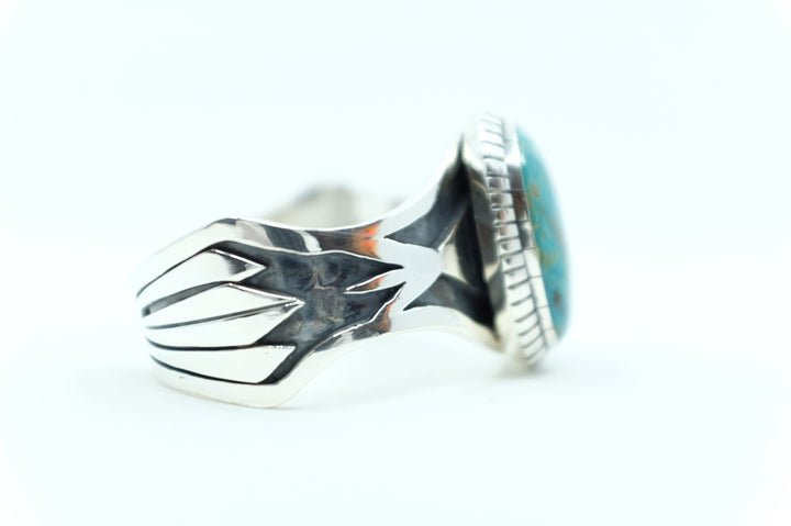 Sterling Silver Nacozari Turquoise Navajo Cuff