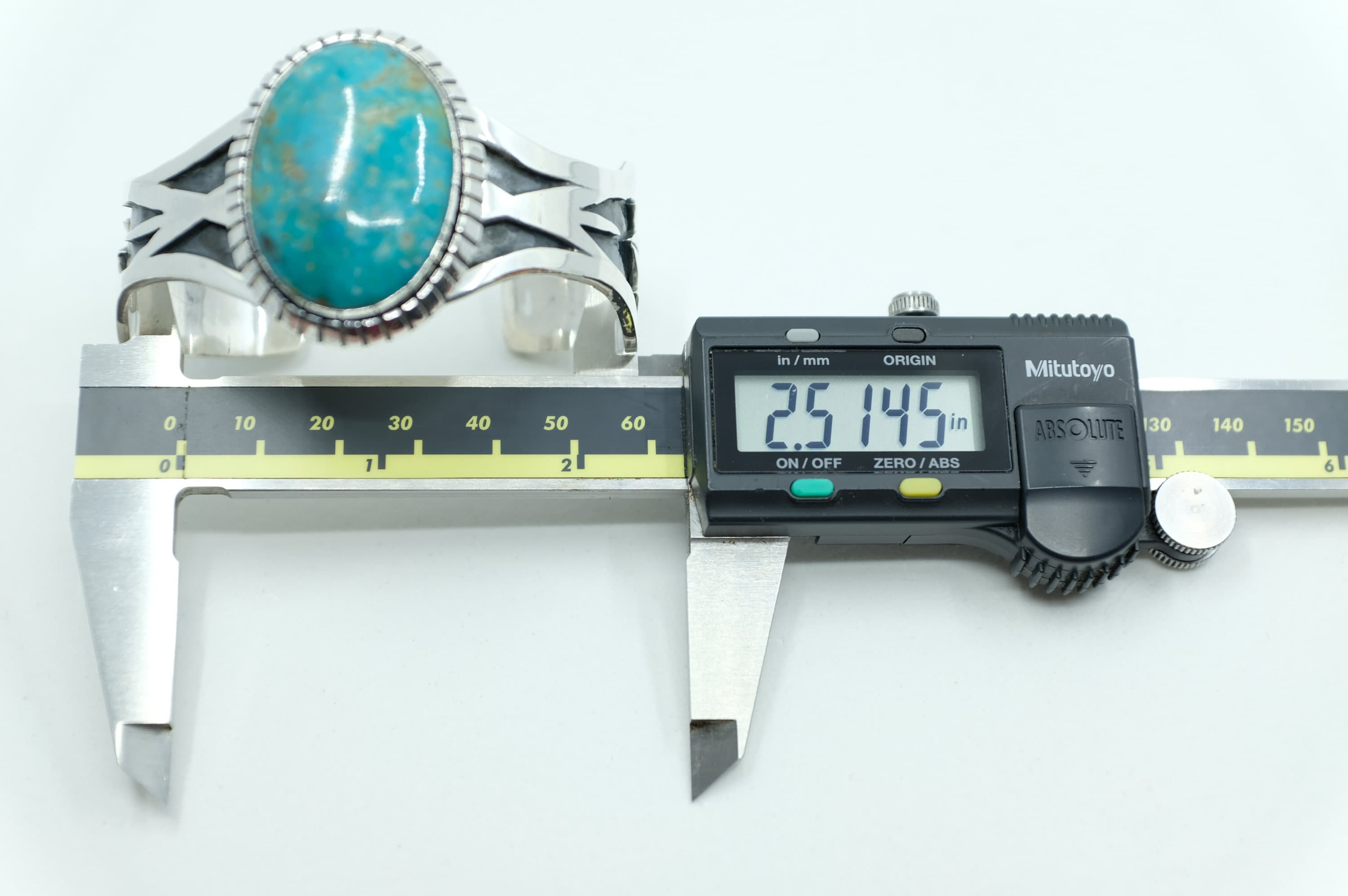 Sterling Silver Nacozari Turquoise Navajo Cuff