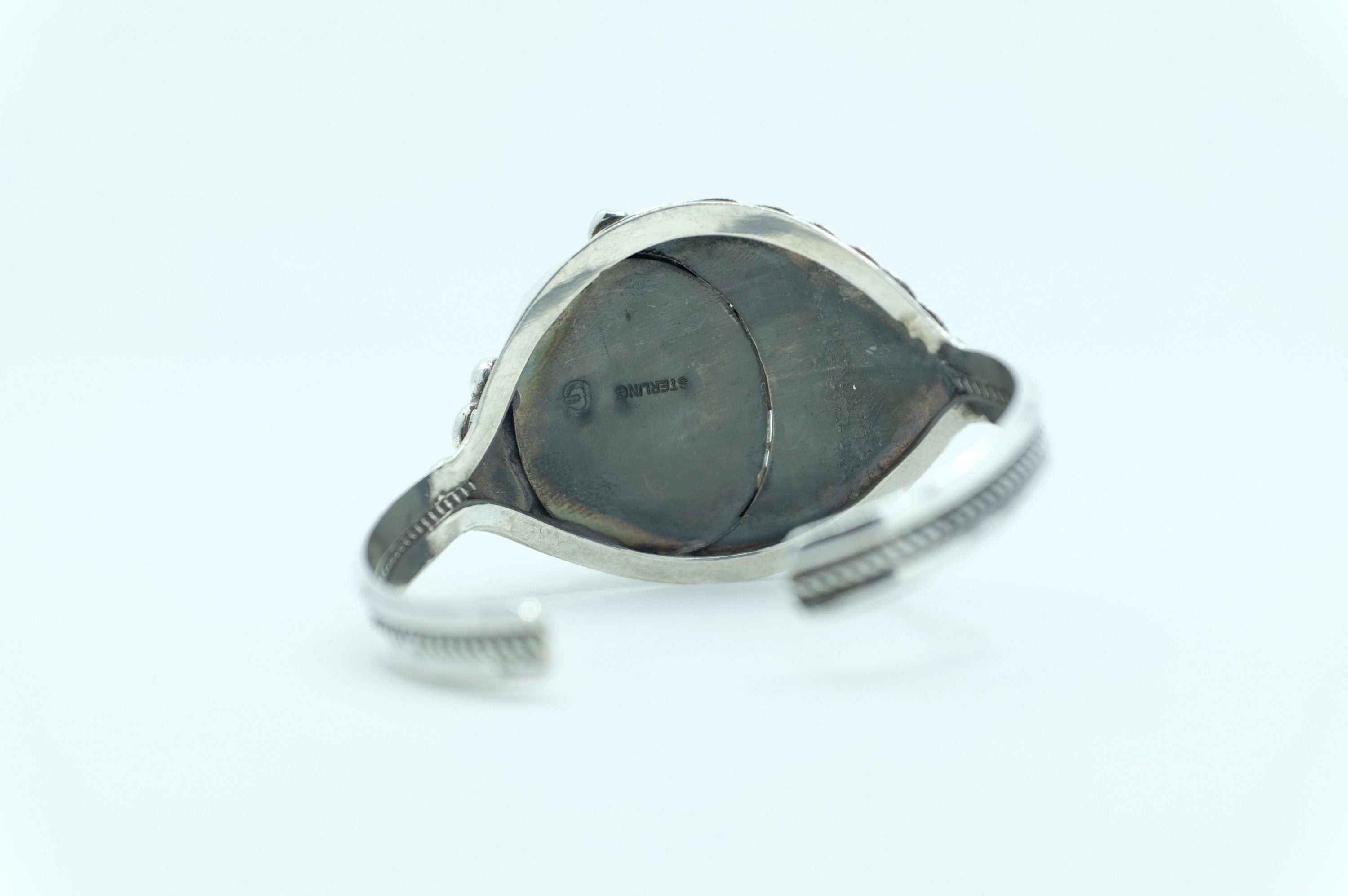 Sterling Silver Onyx Navajo Cuff Bracelet