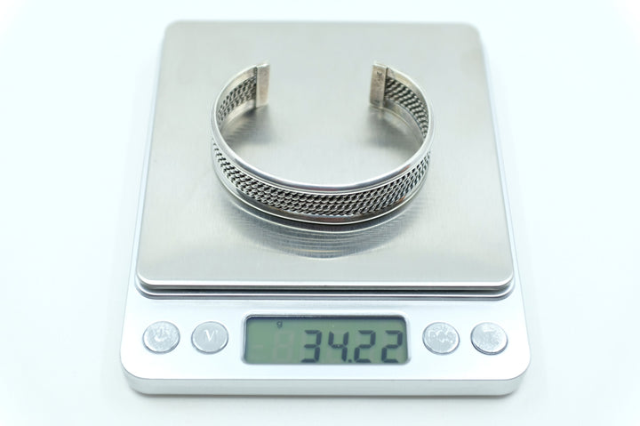 Sterling Silver Tahe Navajo Cuff