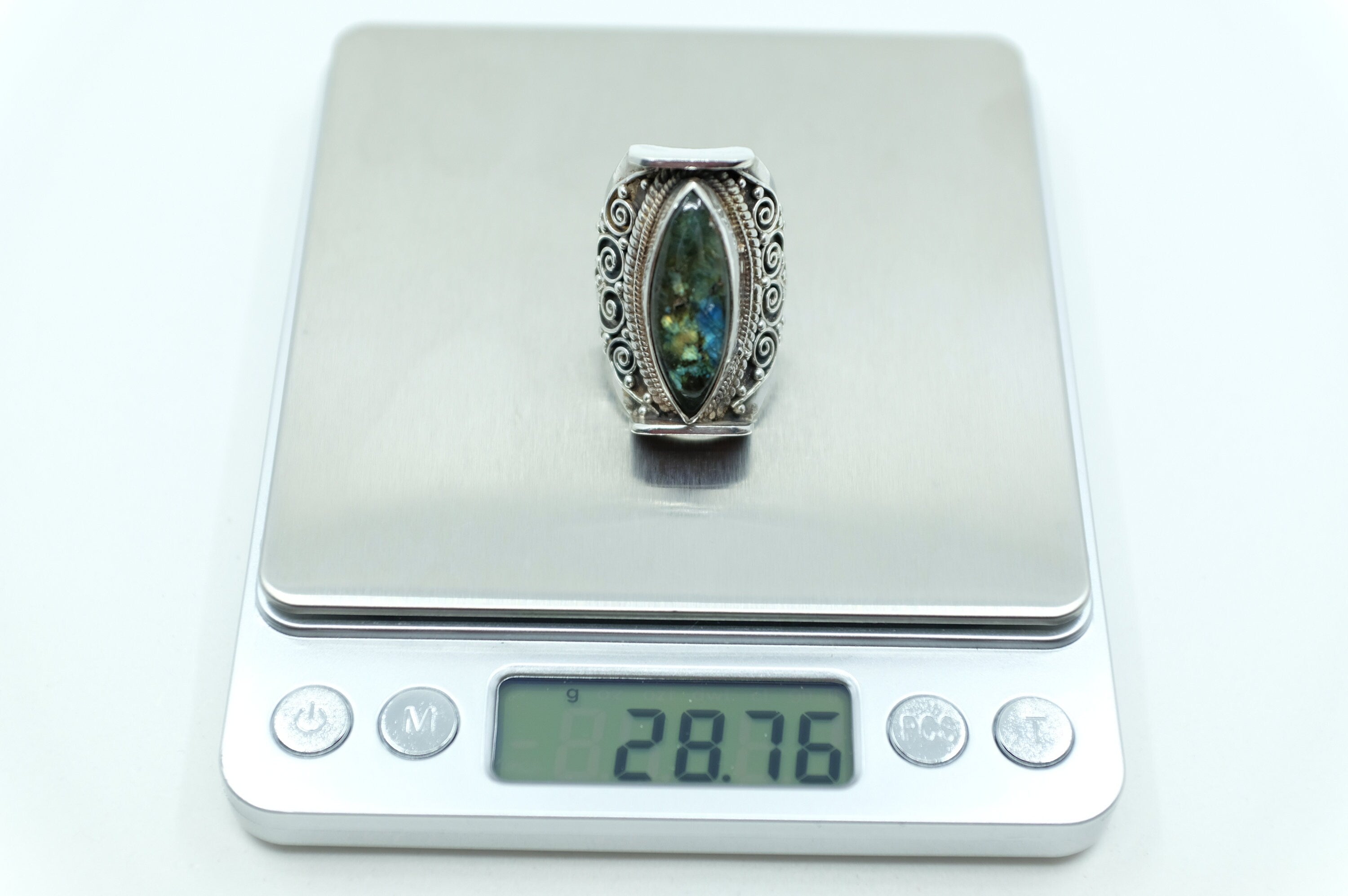 Sterling Silver Tibetan Labradorite Ring