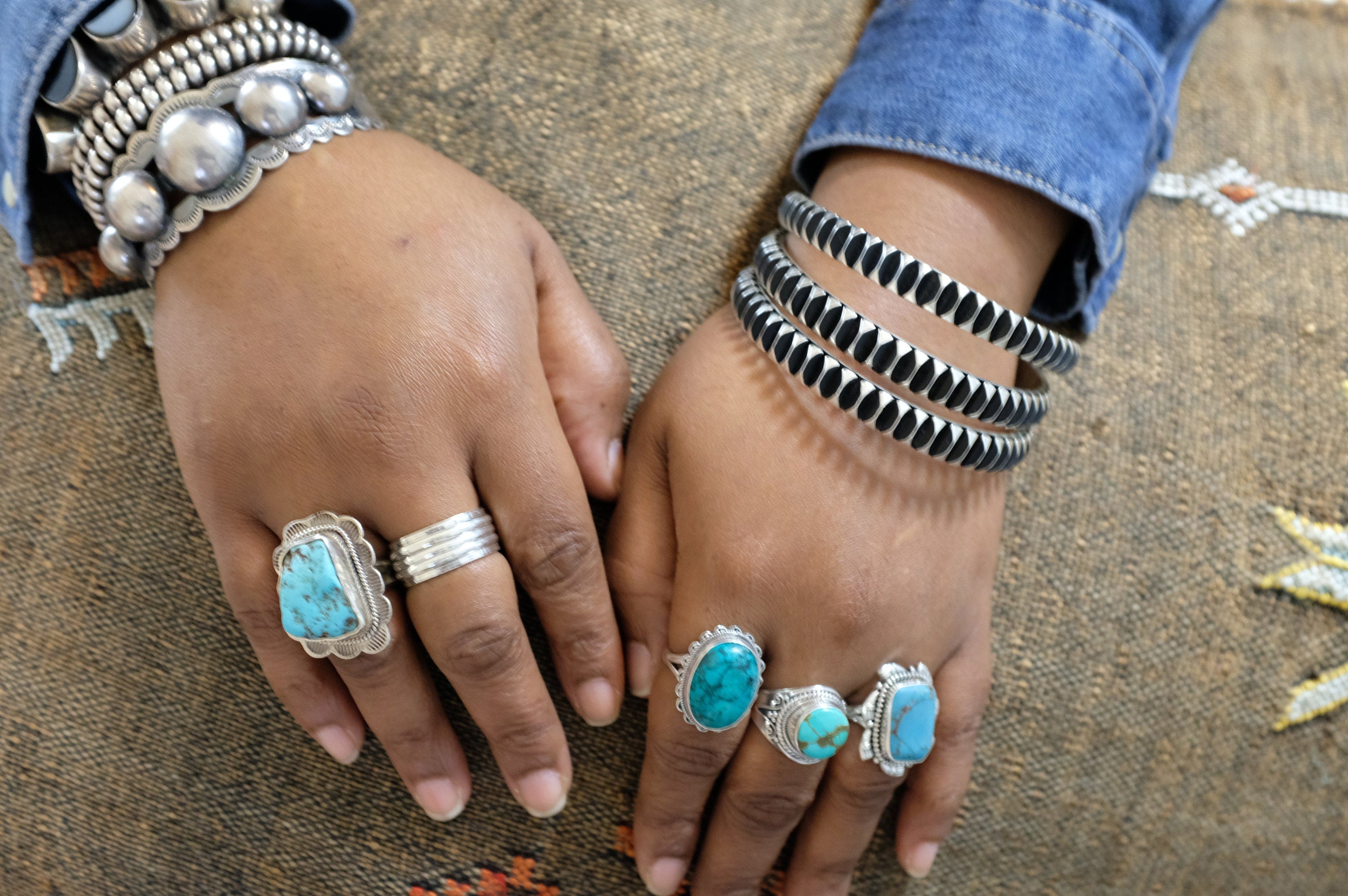 Sterling Silver Turquoise Balinese Ring