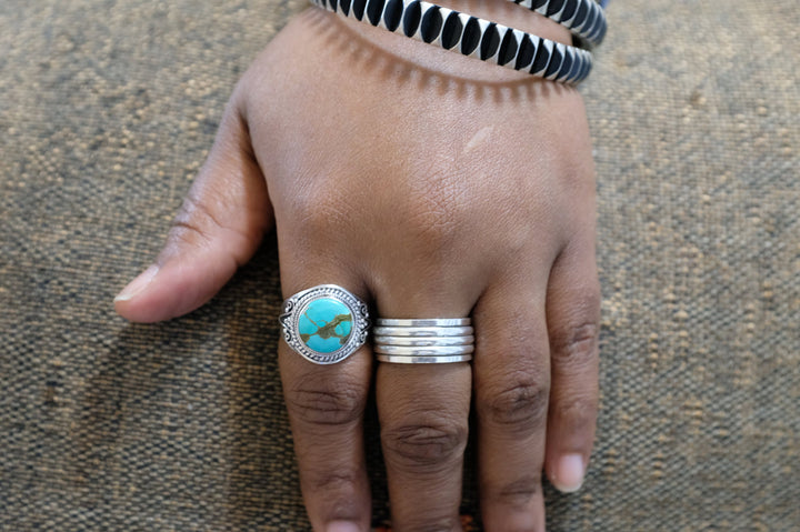 Sterling Silver Turquoise Balinese Ring