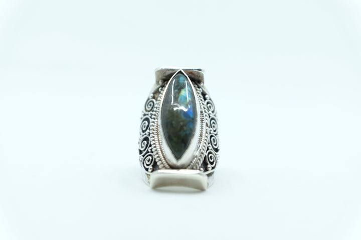 Sterling Silver Tibetan Labradorite Ring