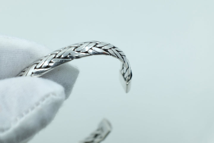 Sterling Silver Balinese Braided Cuff