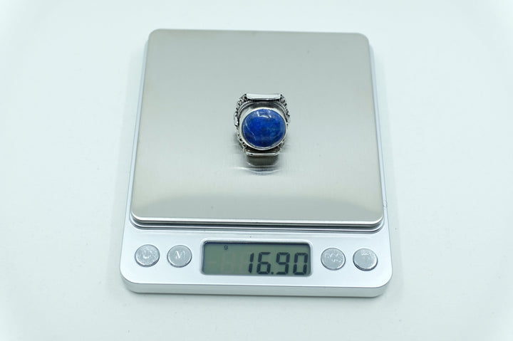 Sterling Silver Lapis Tibetan Ring