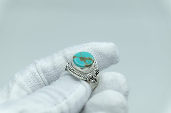 Sterling Silver Turquoise Balinese Ring