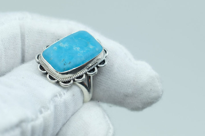 Sterling Silver Sleeping Beauty Turquoise  Ring