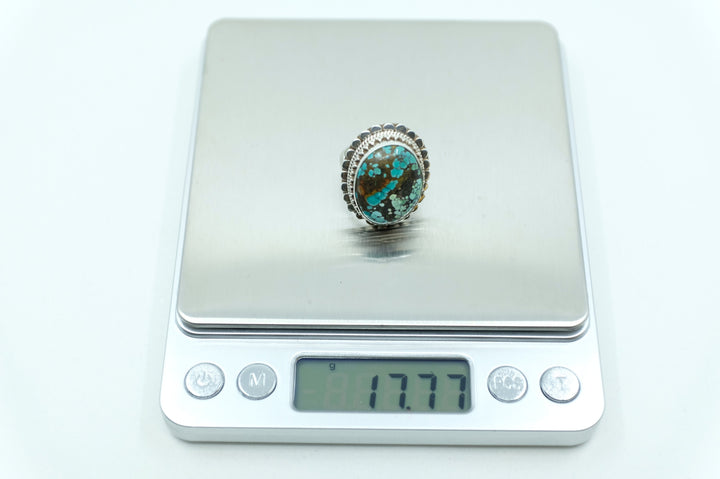 Sterling Silver Hubei Turquoise Balinese Ring