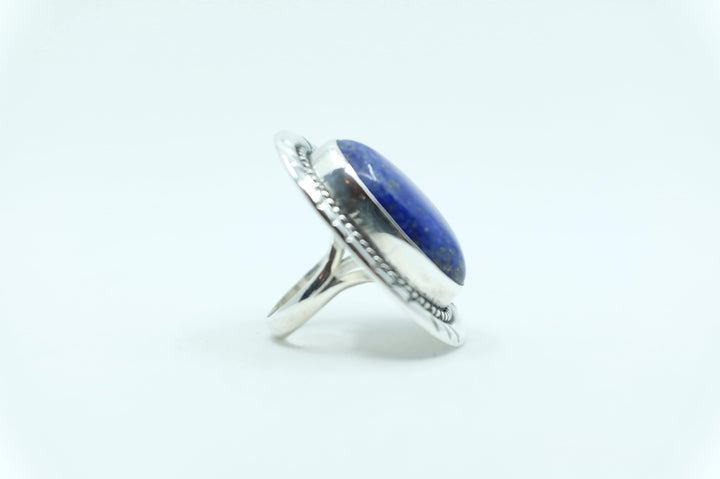 Sterling Silver Lapis Navajo Ring