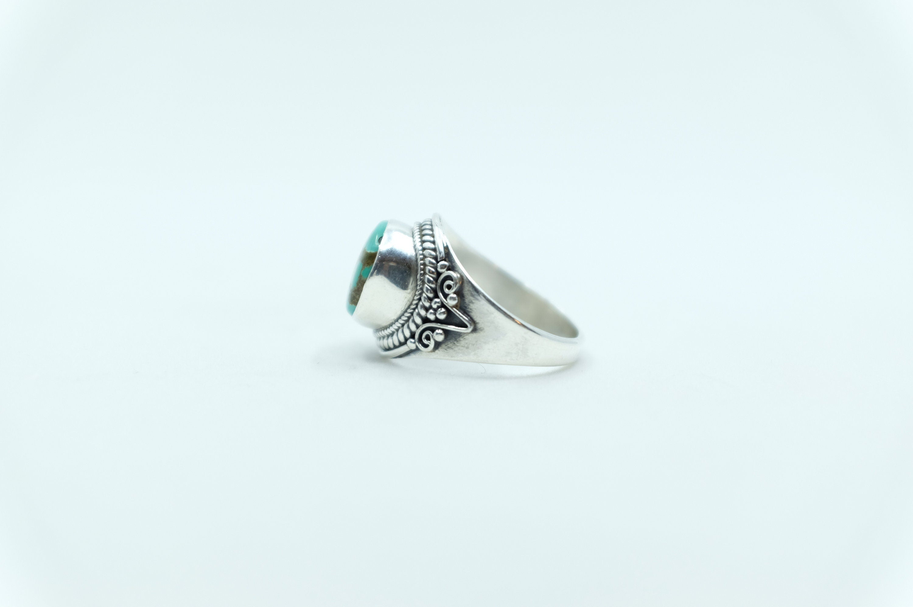 Sterling Silver Turquoise Balinese Ring