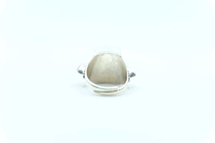 Sterling Silver Coral Nepalese Ring