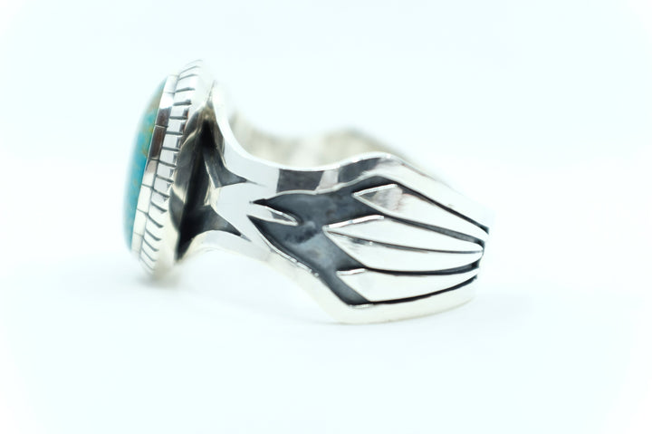 Sterling Silver Nacozari Turquoise Navajo Cuff