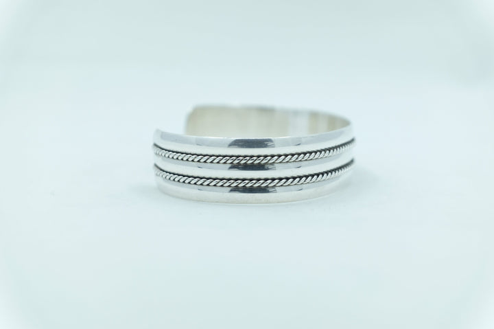 Sterling Silver 2-Rope Cuff Bracelet