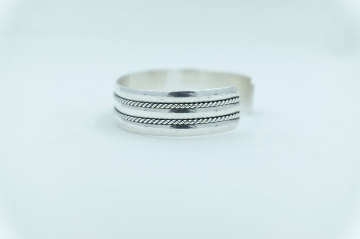 Sterling Silver 2-Rope Cuff Bracelet