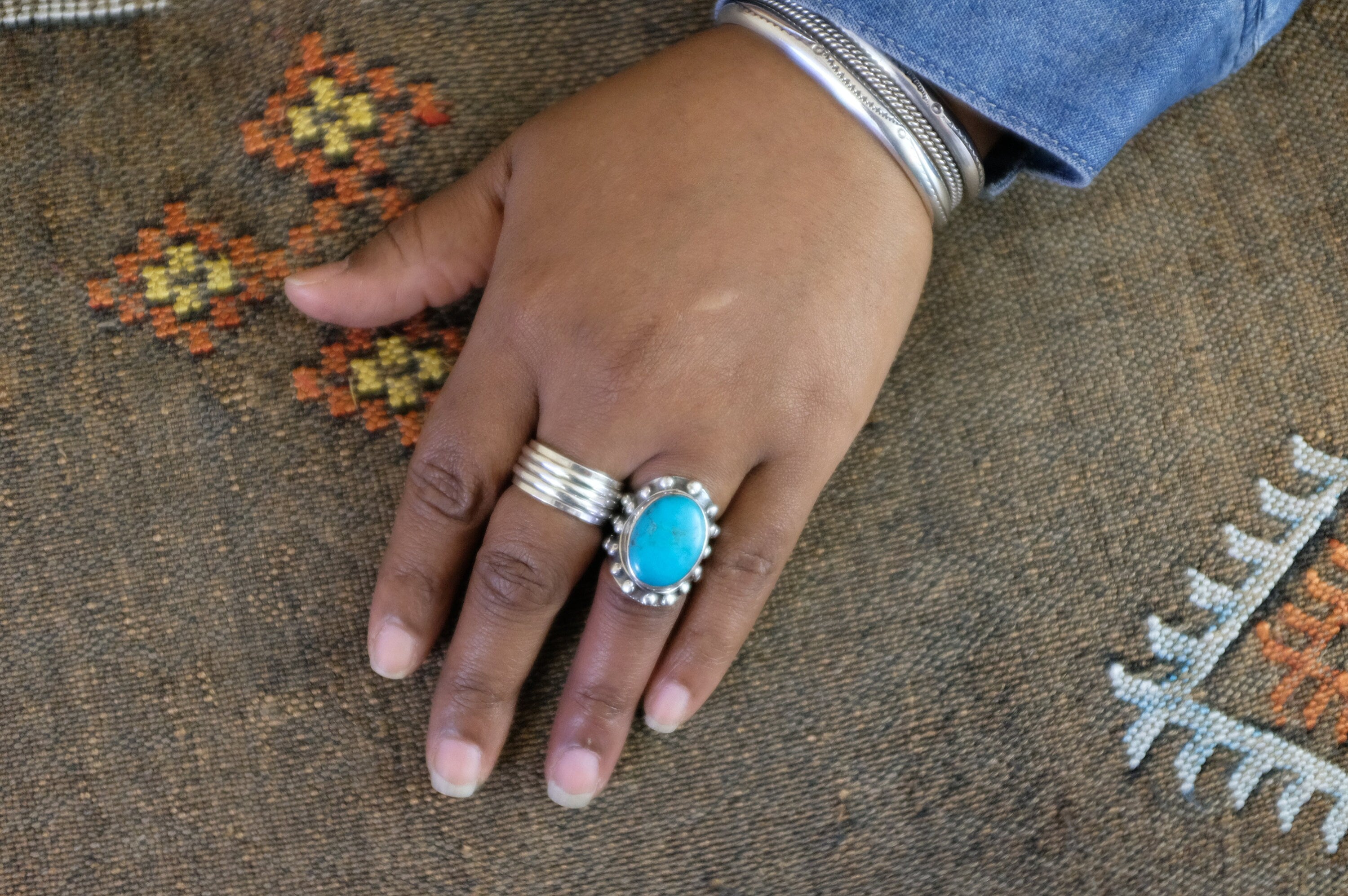 Sterling Silver Tibetan Turquoise Ring