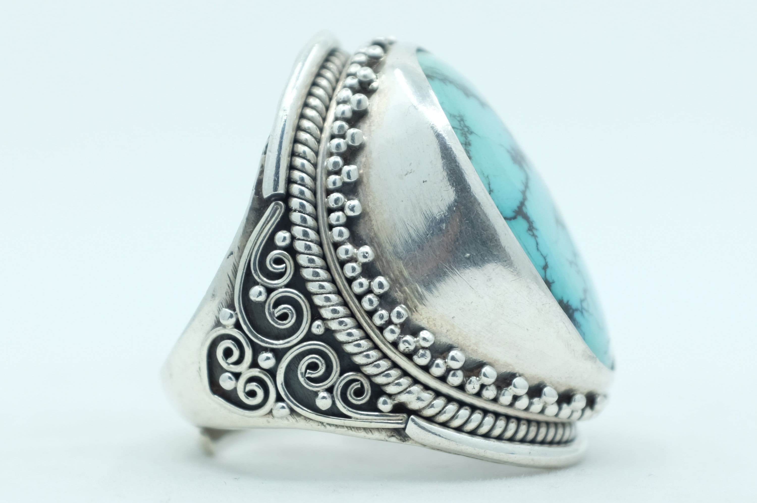 Sterling Silver Filigree Turquoise Ring