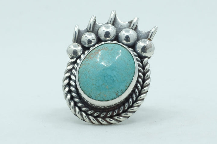 Sterling Silver Turquoise Bear Paw Ring (3)