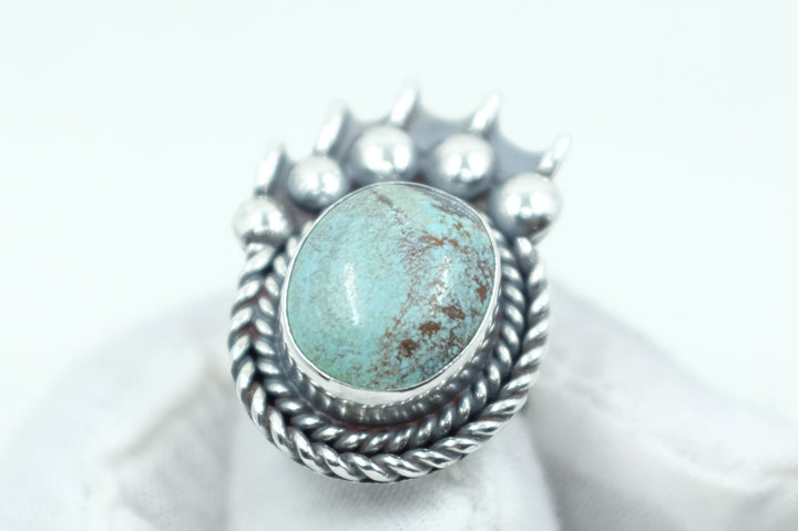 Sterling Silver Turquoise Bear Paw Ring (2)