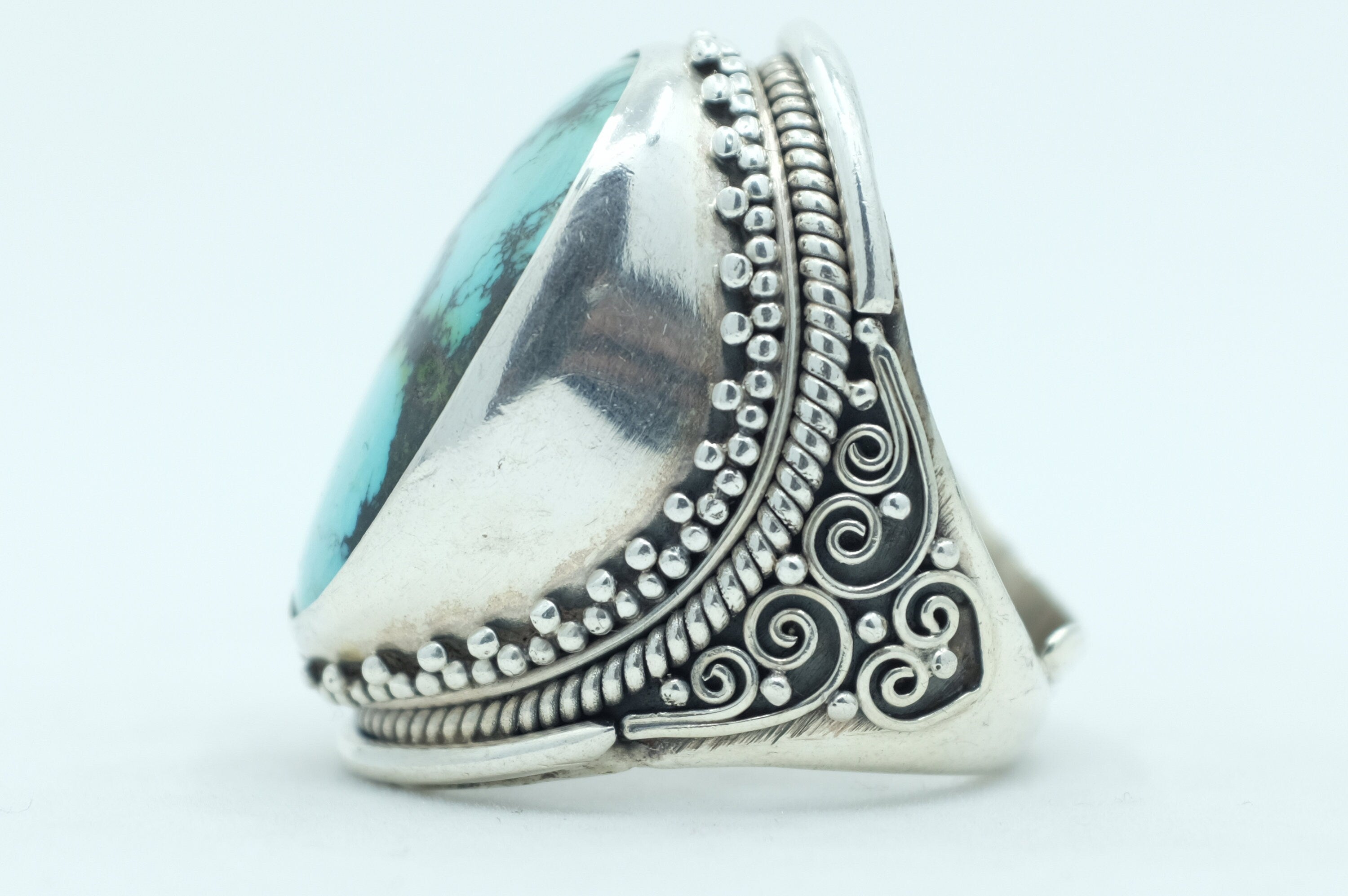 Sterling Silver Filigree Turquoise Ring