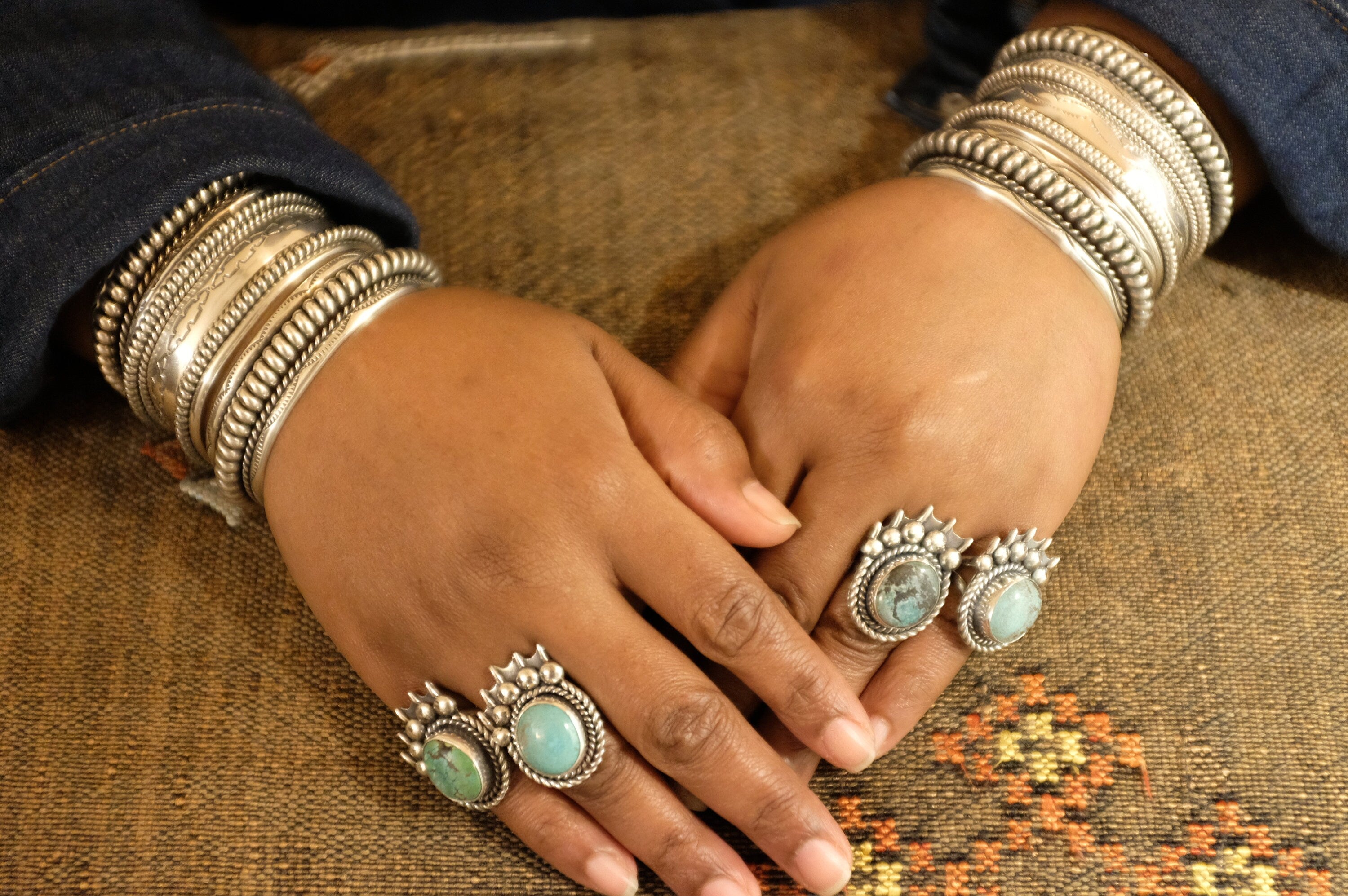 Sterling Silver Turquoise Bear Paw Ring (3)