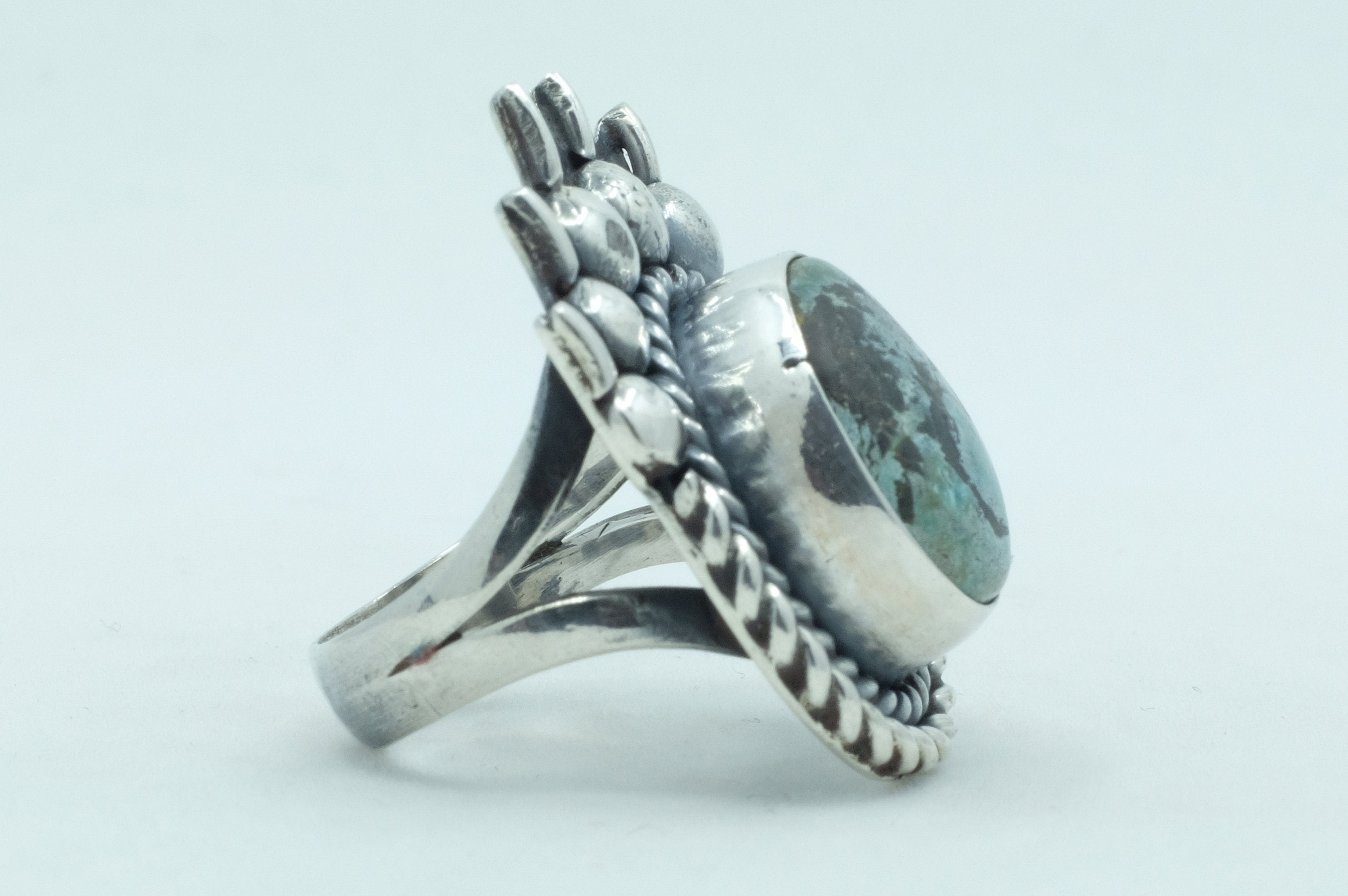 Sterling Silver Turquoise Bear Paw Ring (4)