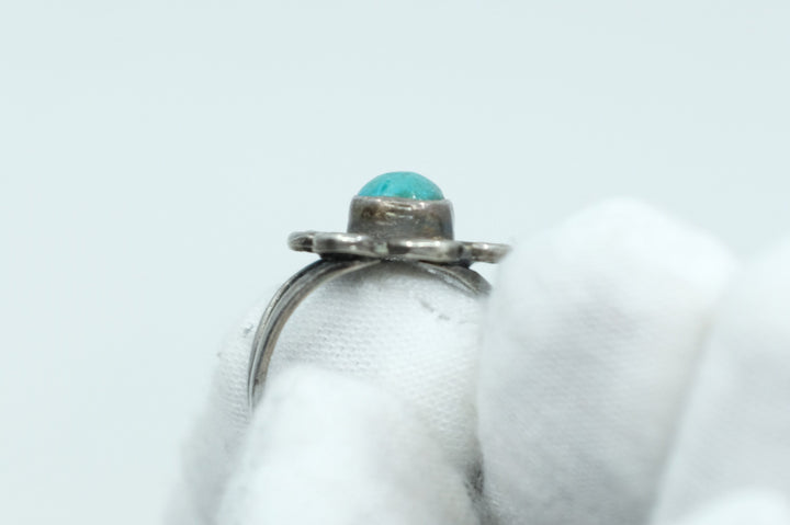 Sterling Silver Fred Harvey Turquoise Ring