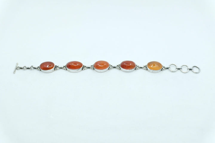 Sterling Silver Red Onyx Tennis Bracelet