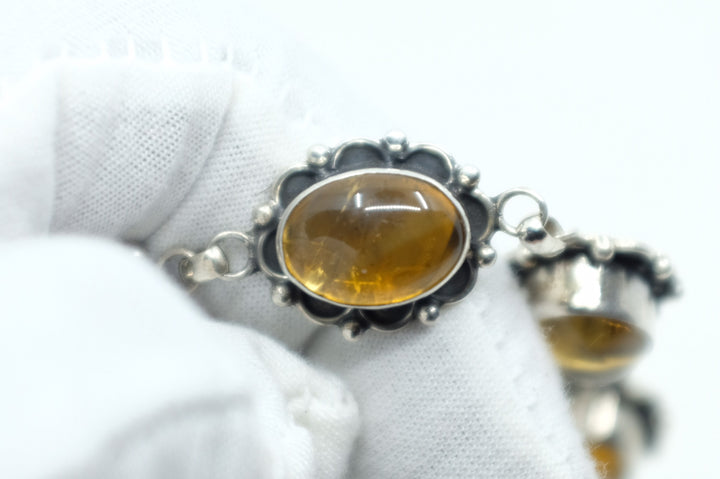 Sterling Silver Amber Tennis Bracelet